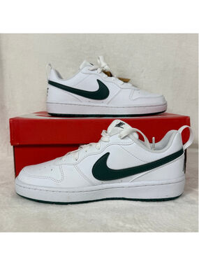 Nike Shoes Court Borough Low Recraft Youth Size 5Y White Vintage Green
